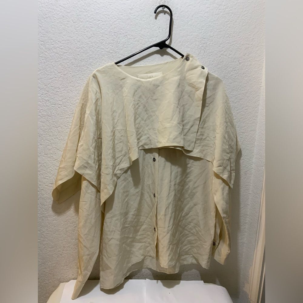 Tela  cream size S oversized  Tela top 100% silk made in Italy